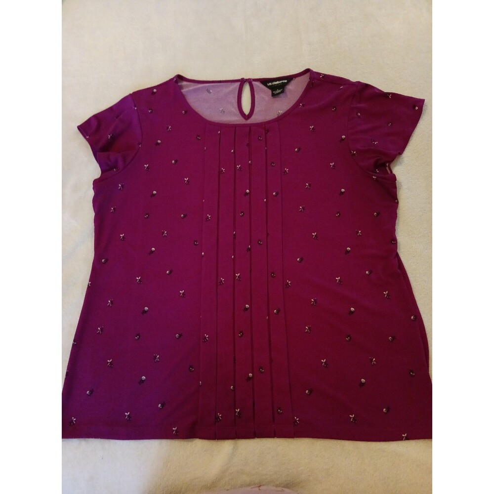 Vintage Liz Claiborne Purple Women's Size Large Shirt
